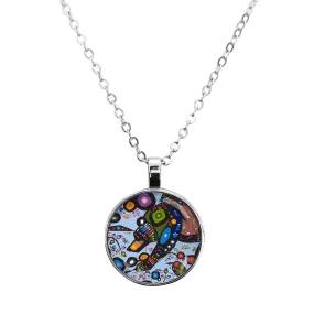 John Rombough Bear Dome Glass Necklace - Out of Stock