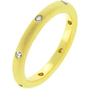 Johnna Matte Gold Eternity Wedding Band  | 1ct | 18k Gold