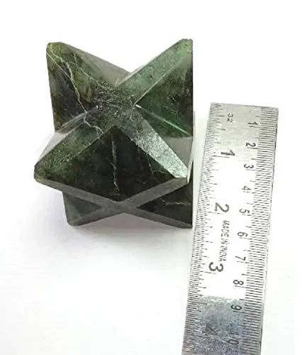 Labradorite Stone Merkabah Star 8 Point 60 to 70 mm Size Reiki Healing