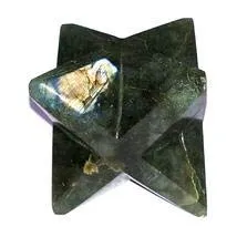 Labradorite Stone Merkabah Star 8 Point 60 to 70 mm Size Reiki Healing