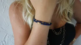 Lapis Beaded Bracelets (Set of 2)