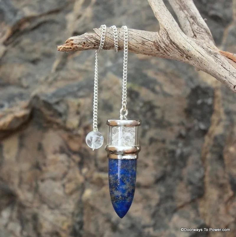 Lapis Lazuli & Herkimer Diamond Pendulum