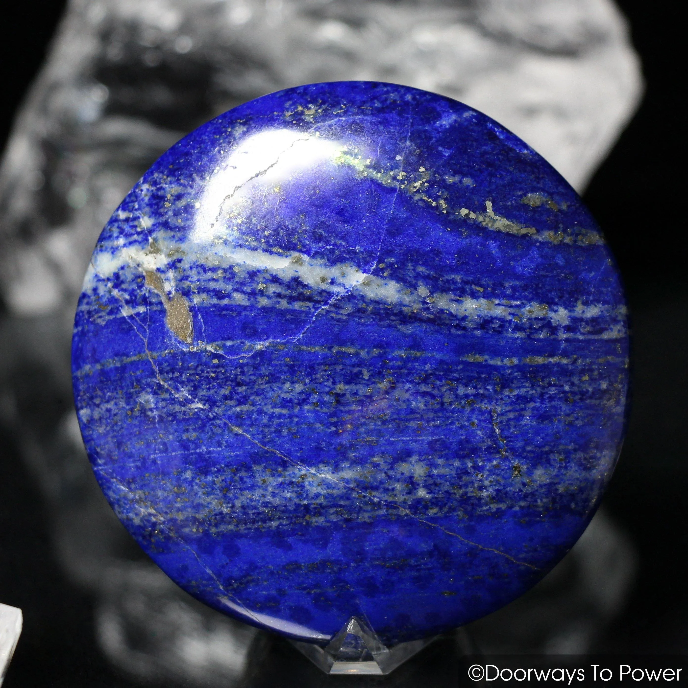 Lapis Lazuli & Pyrite Meditation Crystal Disc 'Sacred Knowledge'