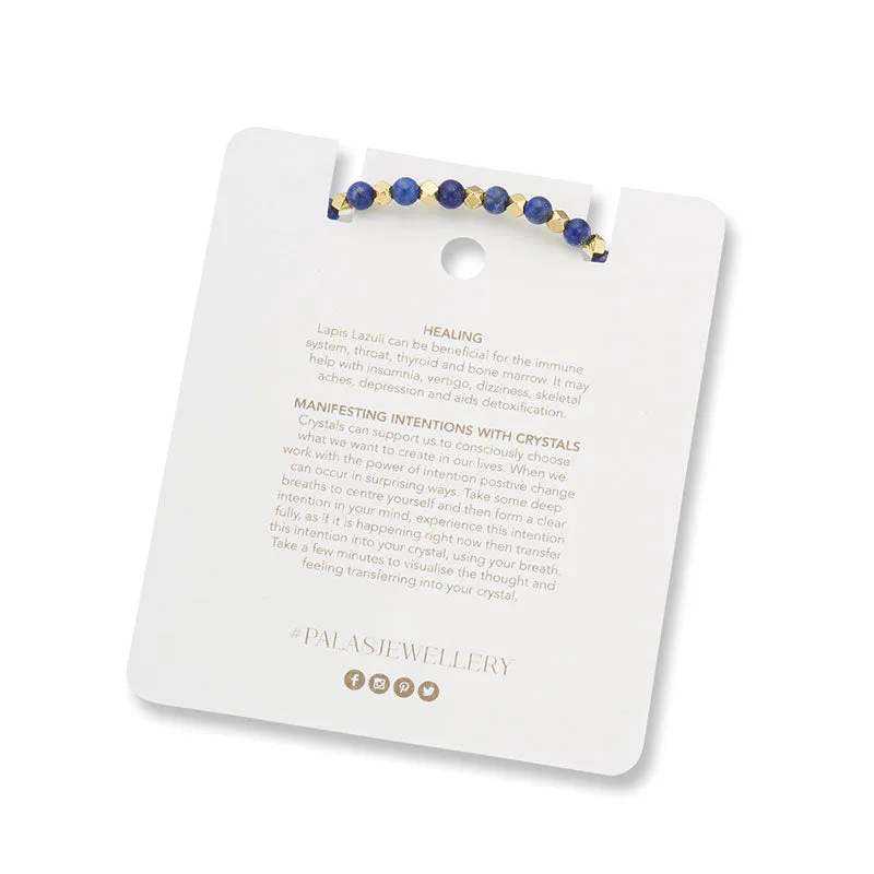 LAPIS LAZULI AURA OF GOLD GEM BRACELET