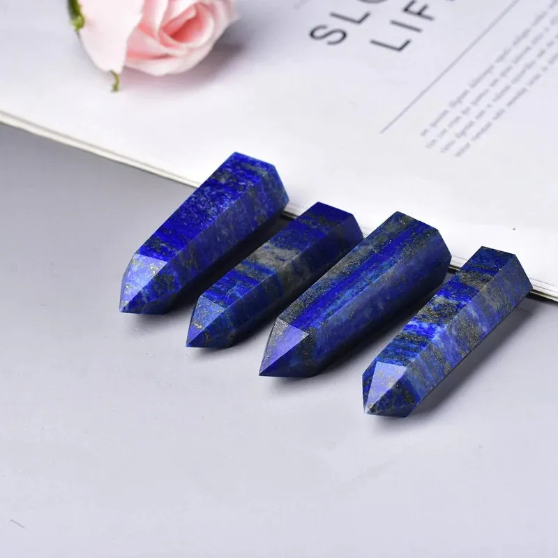 Lapis Lazuli Crystal Point, Lapis Lazuli Point, Lapis Lazuli Tower Obelisk Healing Crystal Connection, Chakra, Powerful, Lucky Stone Wisdom