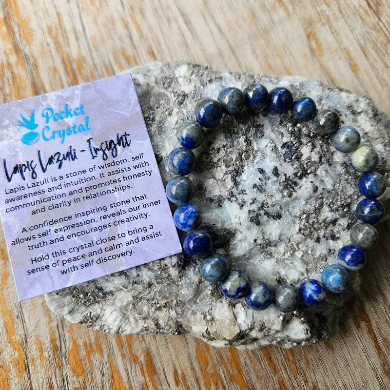 Lapis Lazuli Crystal Stretch Bracelet