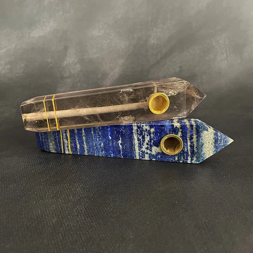 LAPIS LAZULI GEMSTONE PIPE