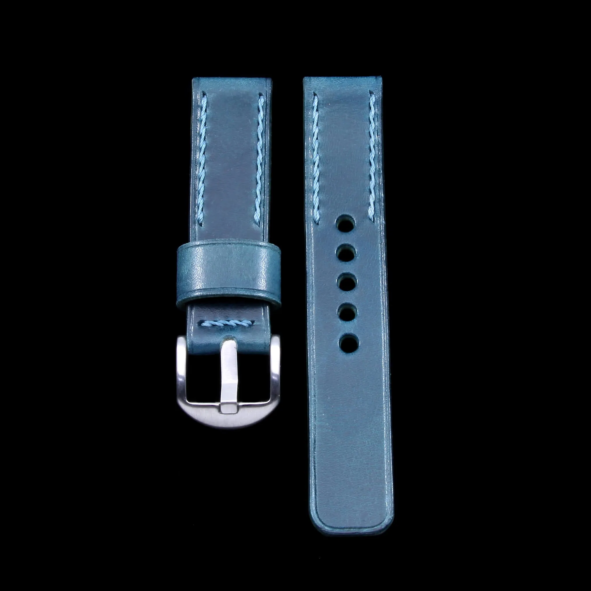 Leather Watch Strap, Military 106 | Chain Stitch