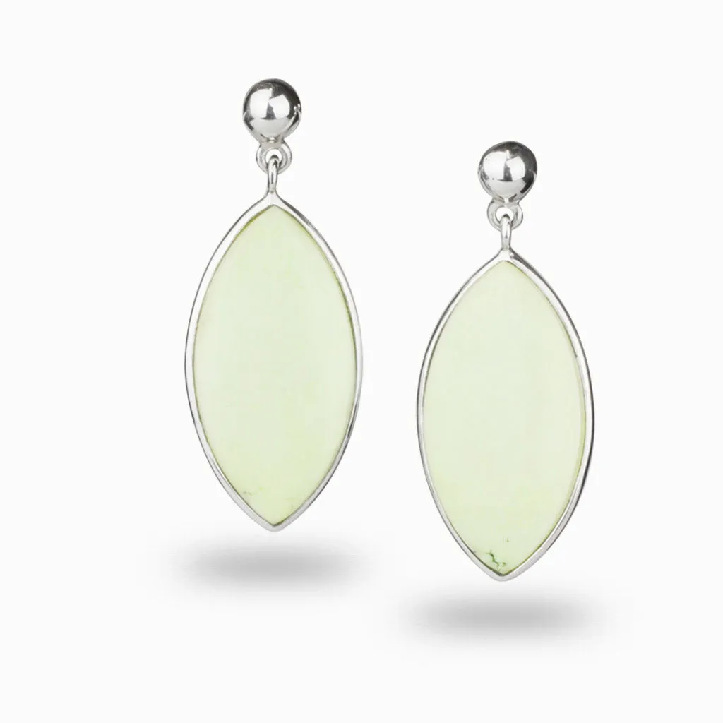 Lemon Chrysoprase Drop Earrings