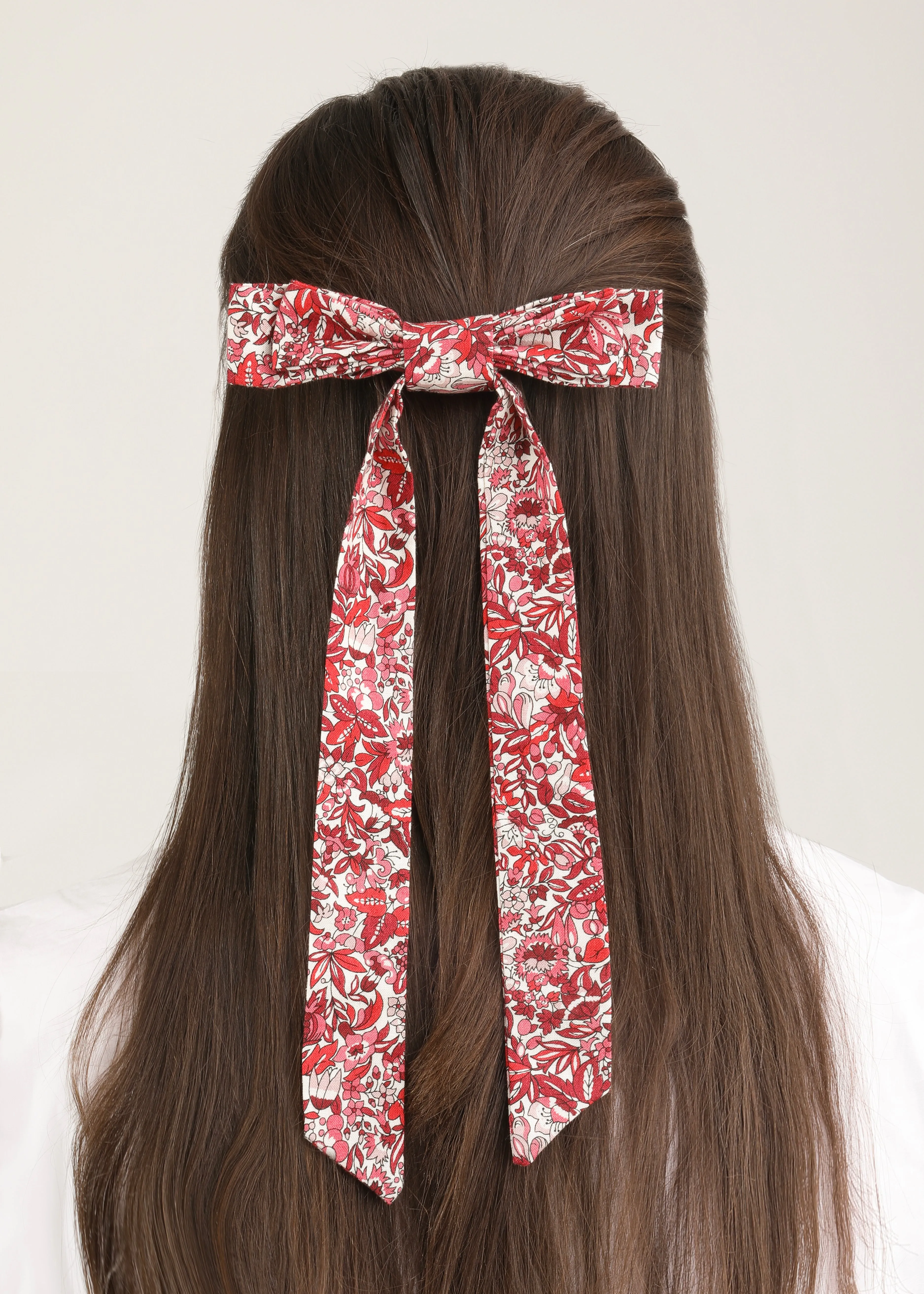 Liberty of London Bow Barrette - Red, Pink