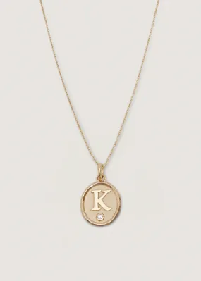 Love Letter Diamond Necklace Micro Rolo Chain