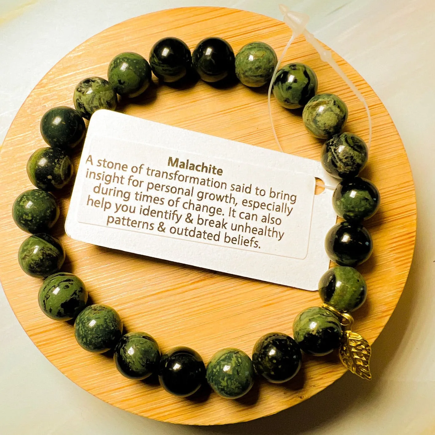 Mala: Malachite Bead Bracelet