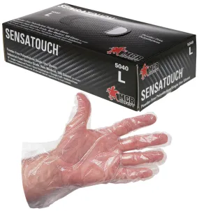 MCR Safety - Disposable Industrial Food Service Grade Clear Polyethylene Powder Free Gloves .4 Mil