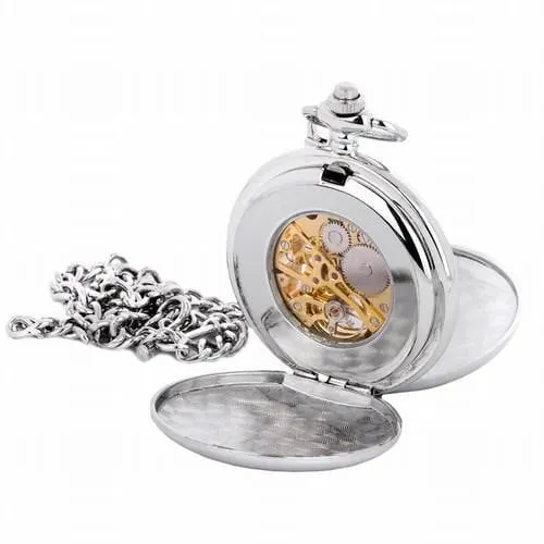 Mechanical Pocket Watch - Celtic Knots Around Thistle Crest