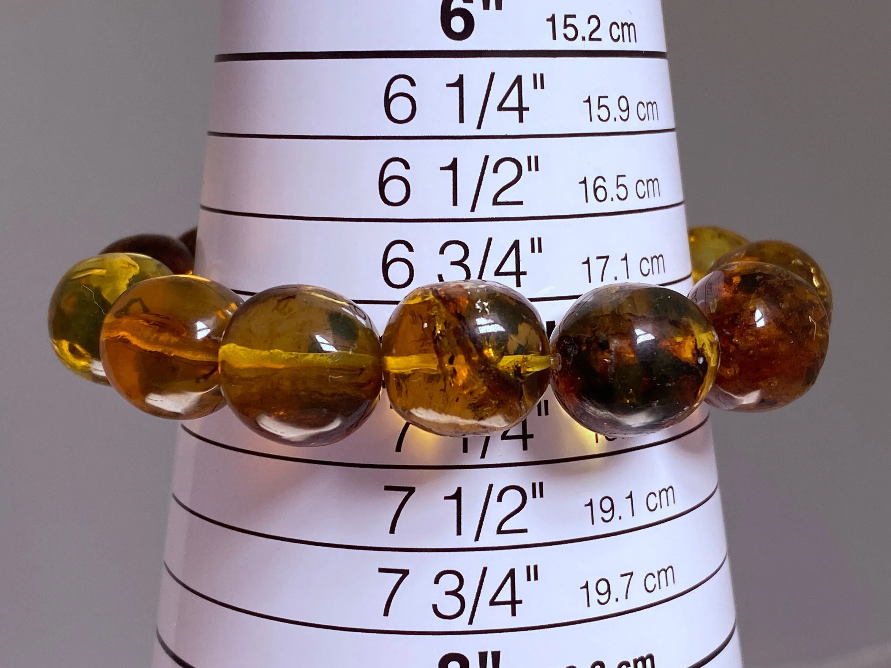 Mexican AMBER Crystal Bracelet - Beaded Bracelet, Handmade Jewelry, Healing Crystals and Stones, 48229