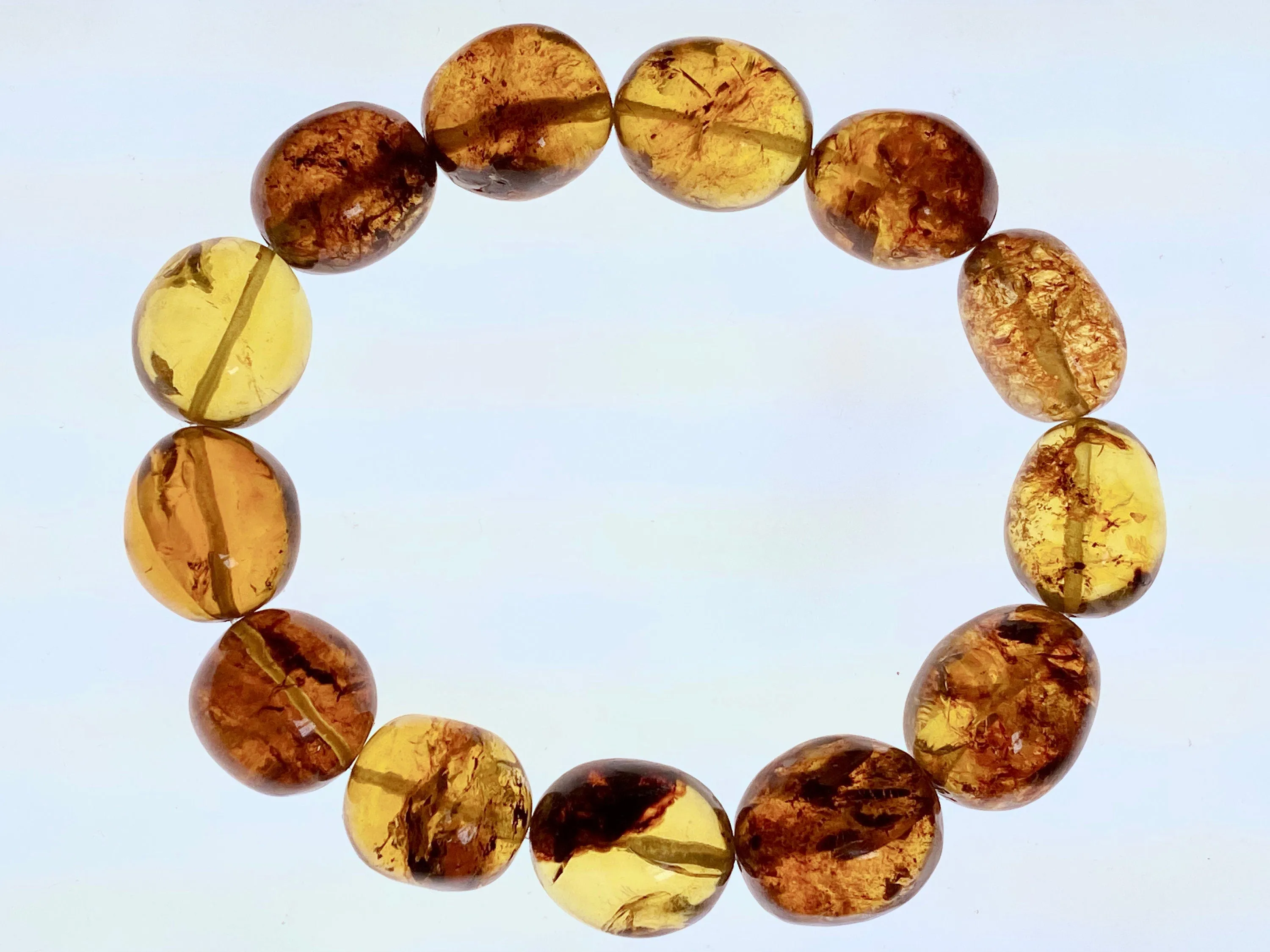 Mexican AMBER Crystal Bracelet - Beaded Bracelet, Handmade Jewelry, Healing Crystals and Stones, 48229