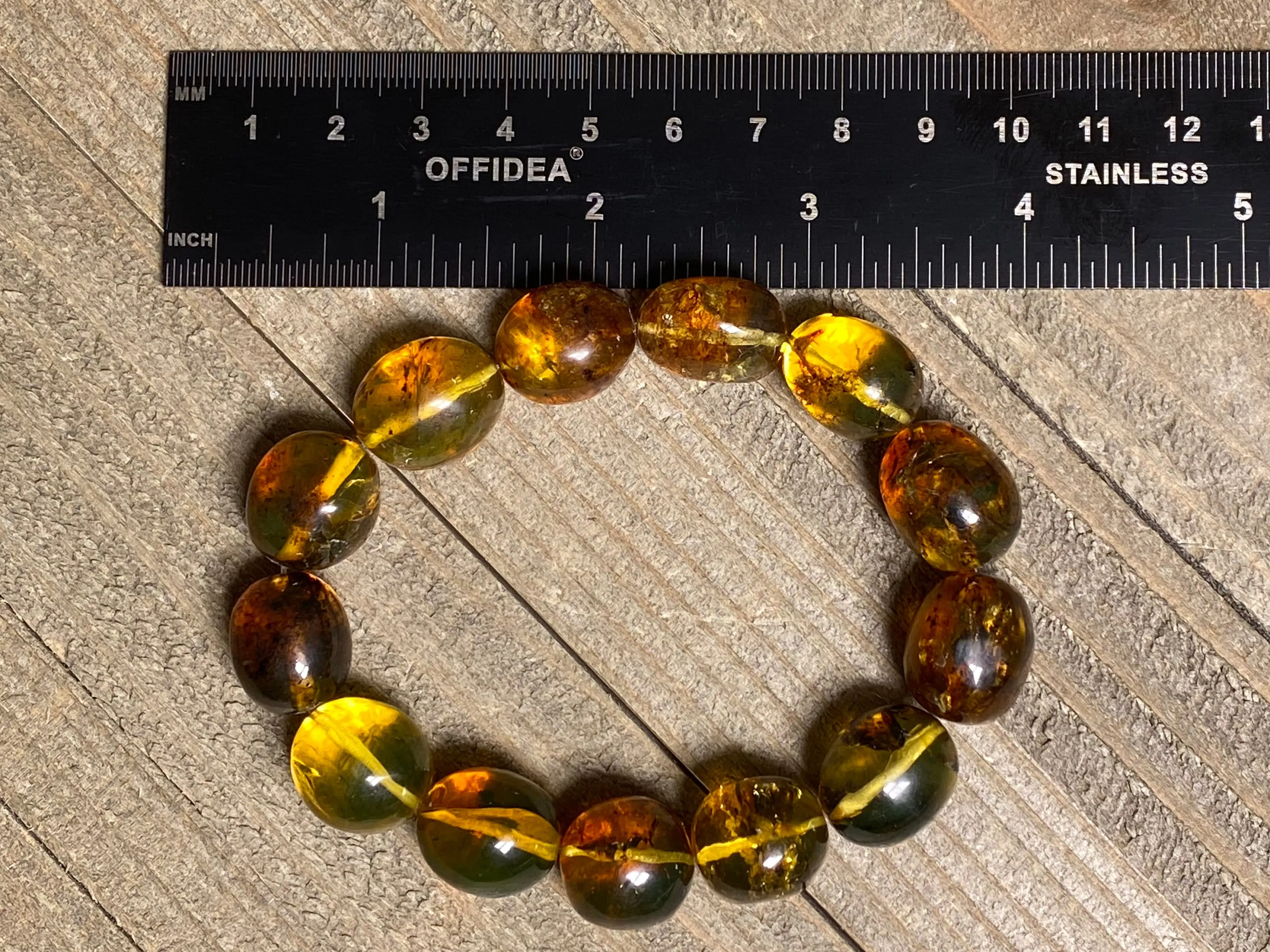 Mexican AMBER Crystal Bracelet - Beaded Bracelet, Handmade Jewelry, Healing Crystals and Stones, 48229