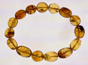 Mexican AMBER Crystal Bracelet - Beaded Bracelet, Handmade Jewelry, Healing Crystals and Stones, 48239