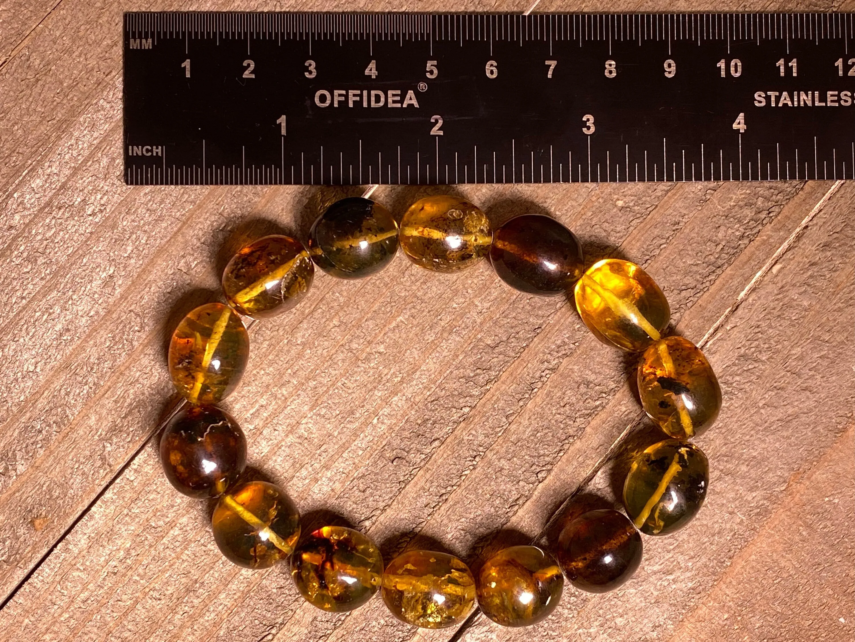 Mexican AMBER Crystal Bracelet - Beaded Bracelet, Handmade Jewelry, Healing Crystals and Stones, 48251