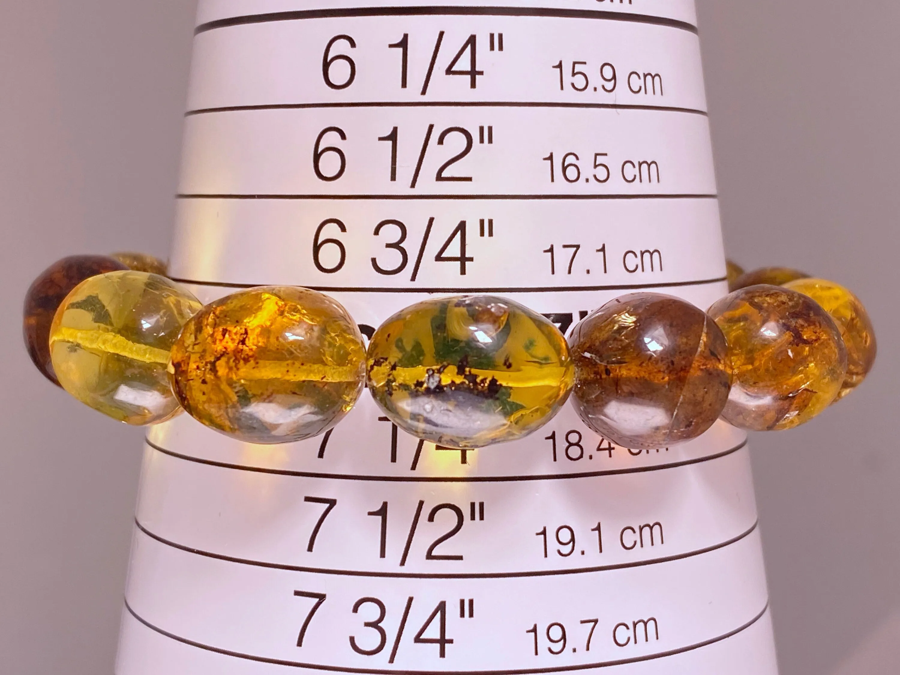 Mexican AMBER Crystal Bracelet - Beaded Bracelet, Handmade Jewelry, Healing Crystals and Stones, 48251