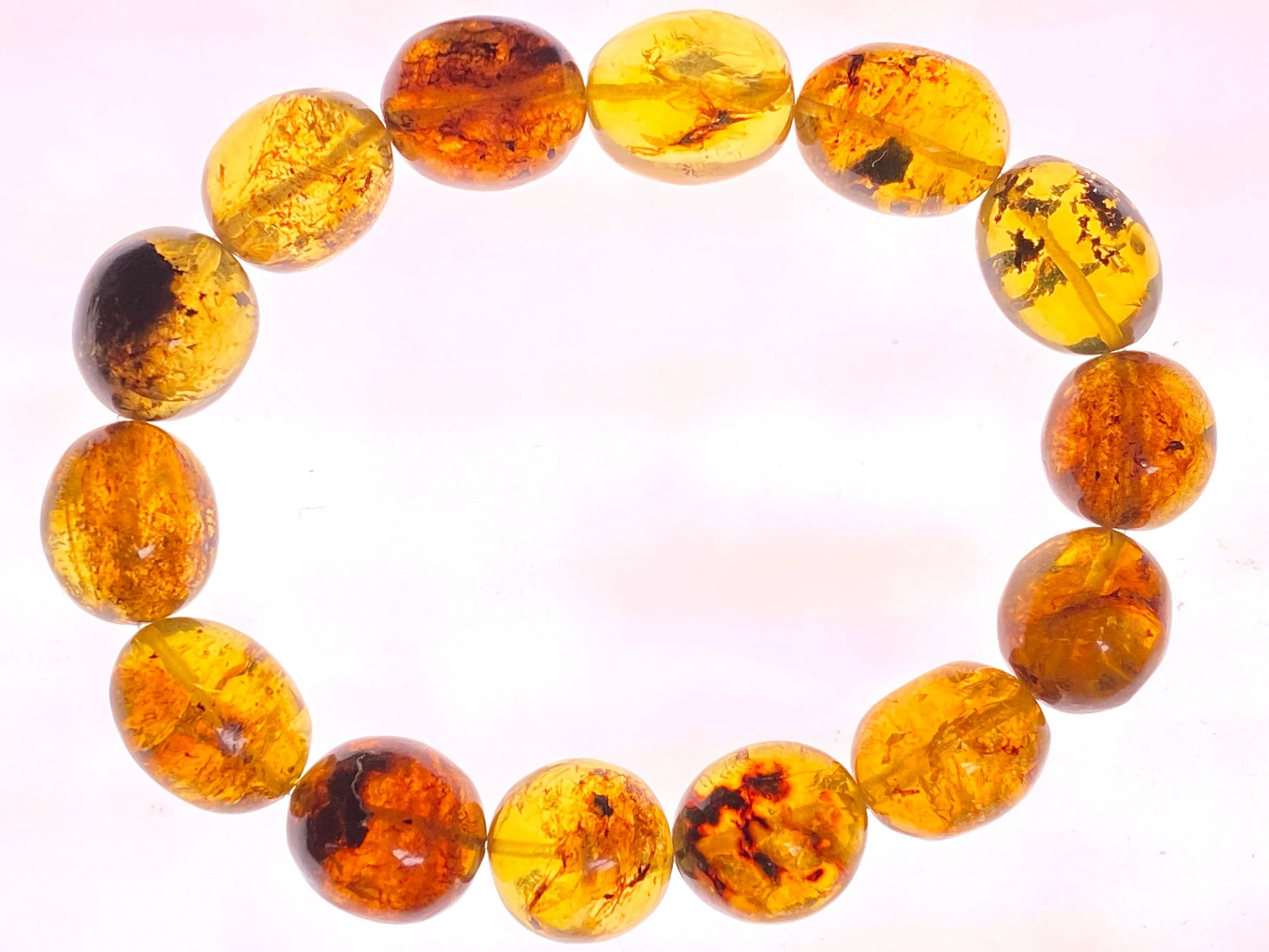 Mexican AMBER Crystal Bracelet - Beaded Bracelet, Handmade Jewelry, Healing Crystals and Stones, 48251