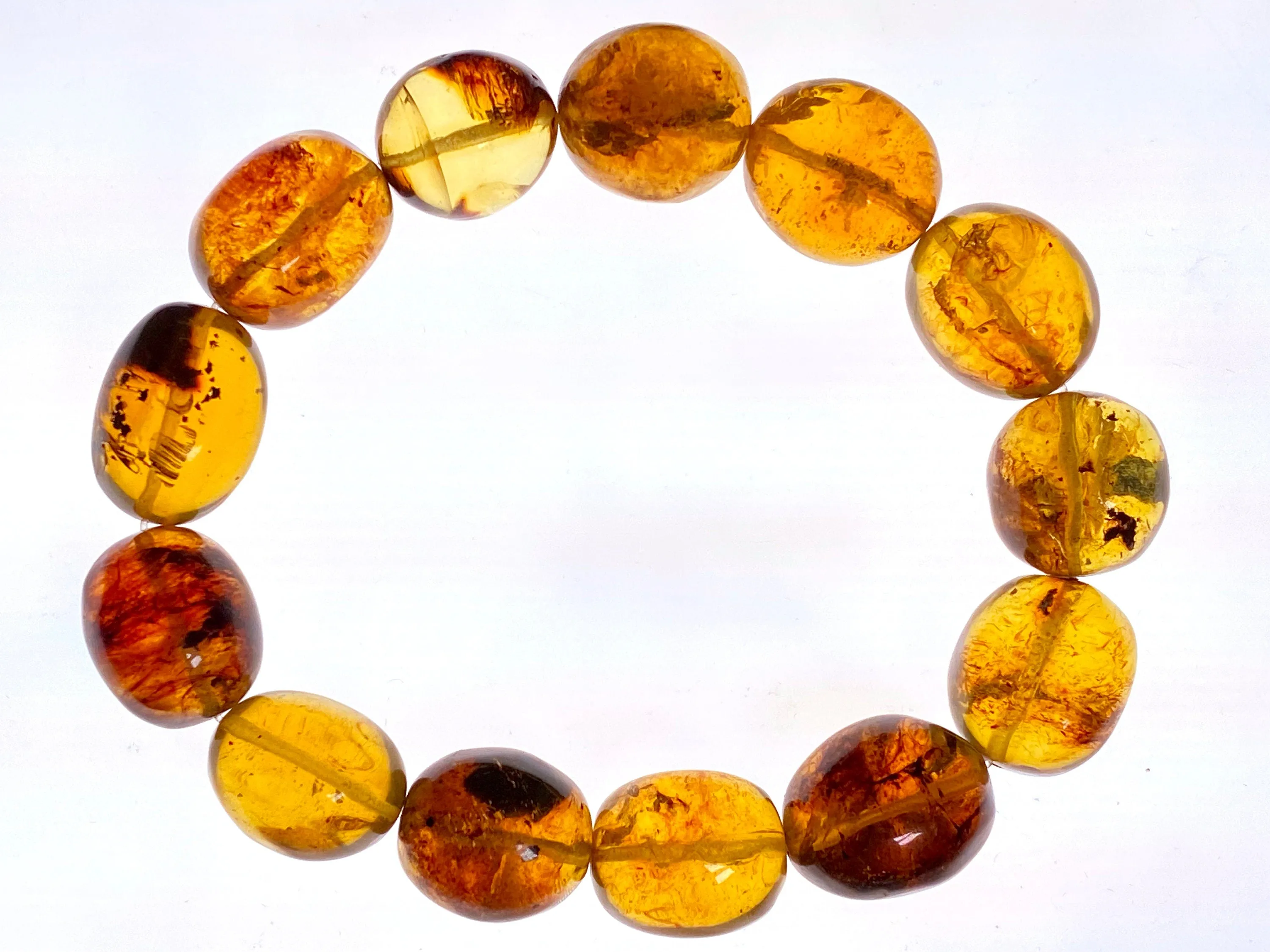 Mexican AMBER Crystal Bracelet - Beaded Bracelet, Handmade Jewelry, Healing Crystals and Stones, 48256