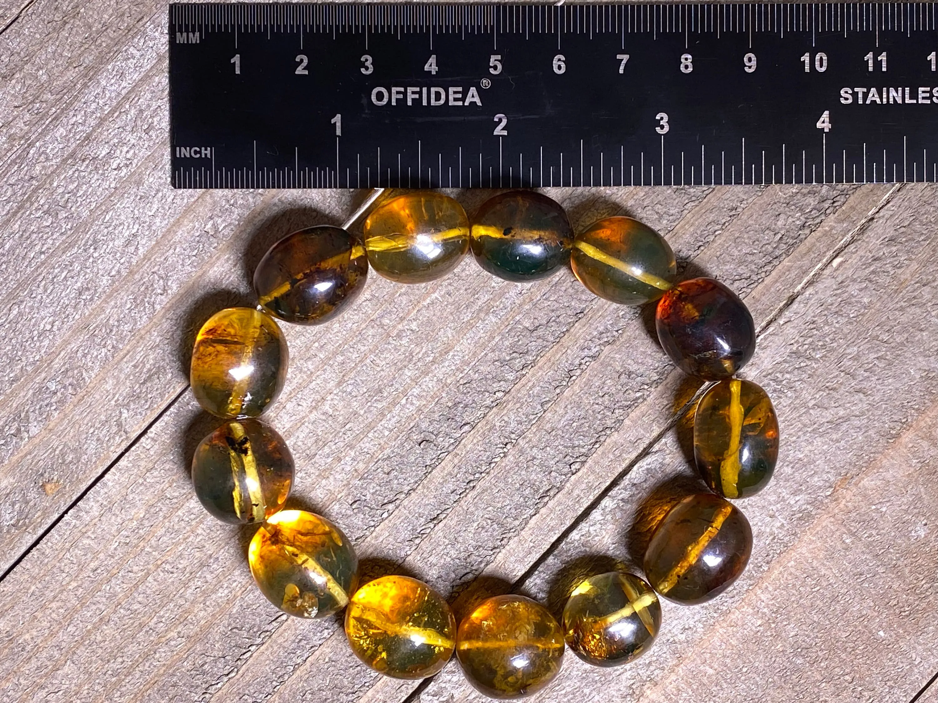 Mexican AMBER Crystal Bracelet - Beaded Bracelet, Handmade Jewelry, Healing Crystals and Stones, 48256