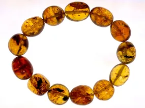 Mexican AMBER Crystal Bracelet - Beaded Bracelet, Handmade Jewelry, Healing Crystals and Stones, 48280