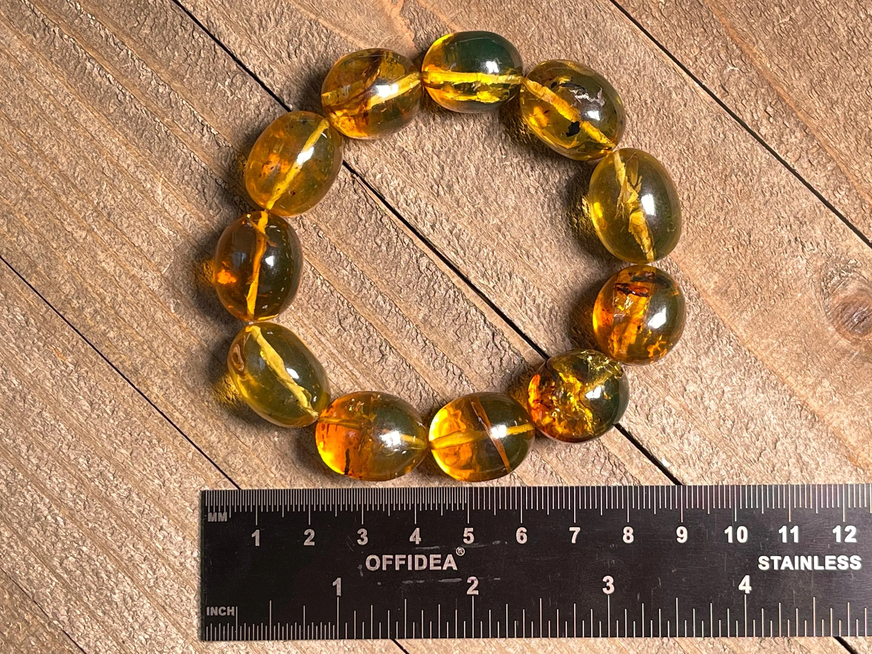 Mexican AMBER Crystal Bracelet - Beaded Bracelet, Handmade Jewelry, Healing Crystals and Stones, 48383