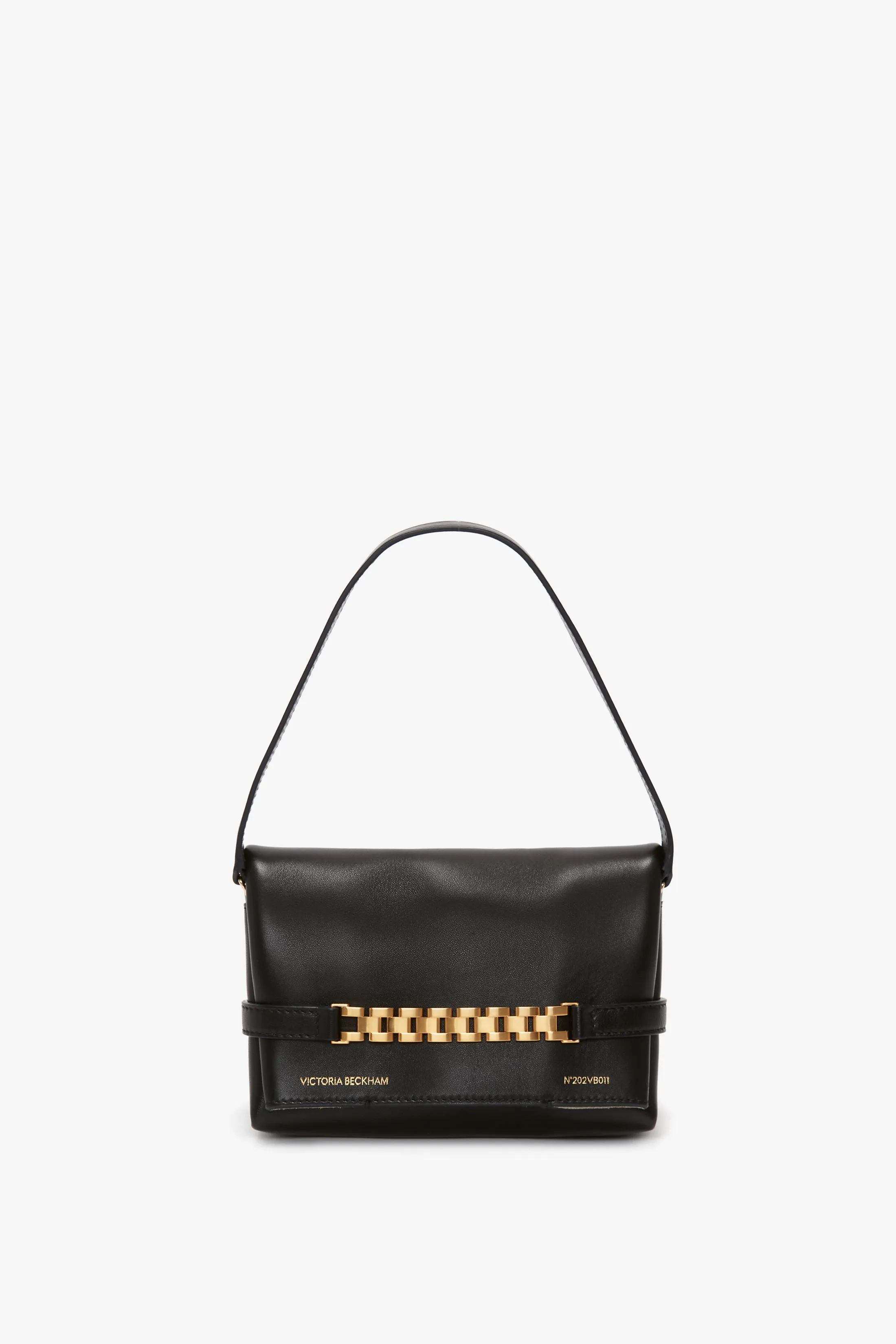 Mini Chain Pouch Bag In Black Leather