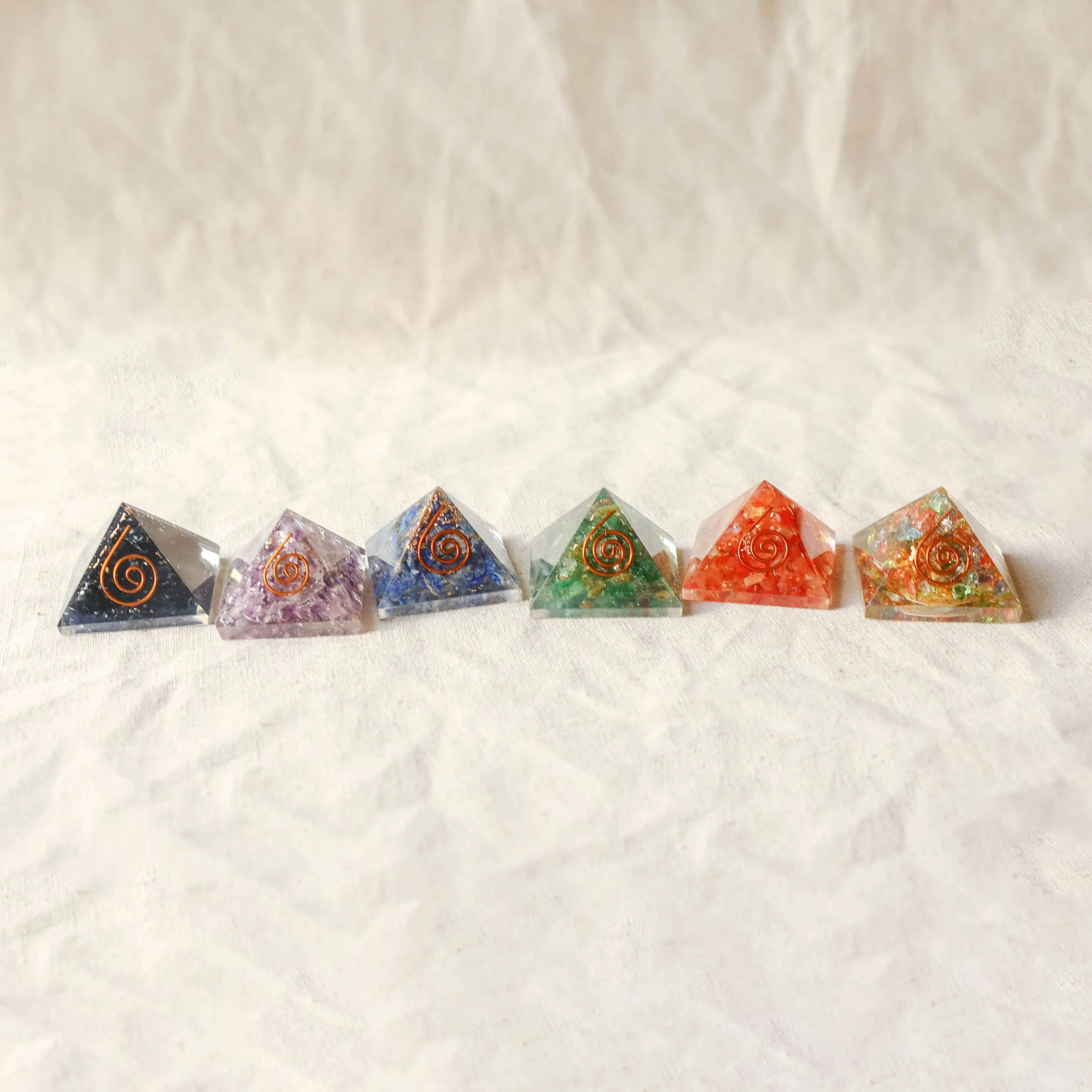 Mini Gemstone Orgone Pyramid by Tiny Rituals