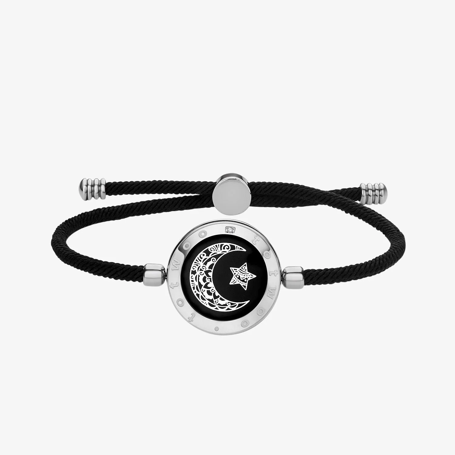 Moon Touch Bracelet with Milan Rope Single(Silver)