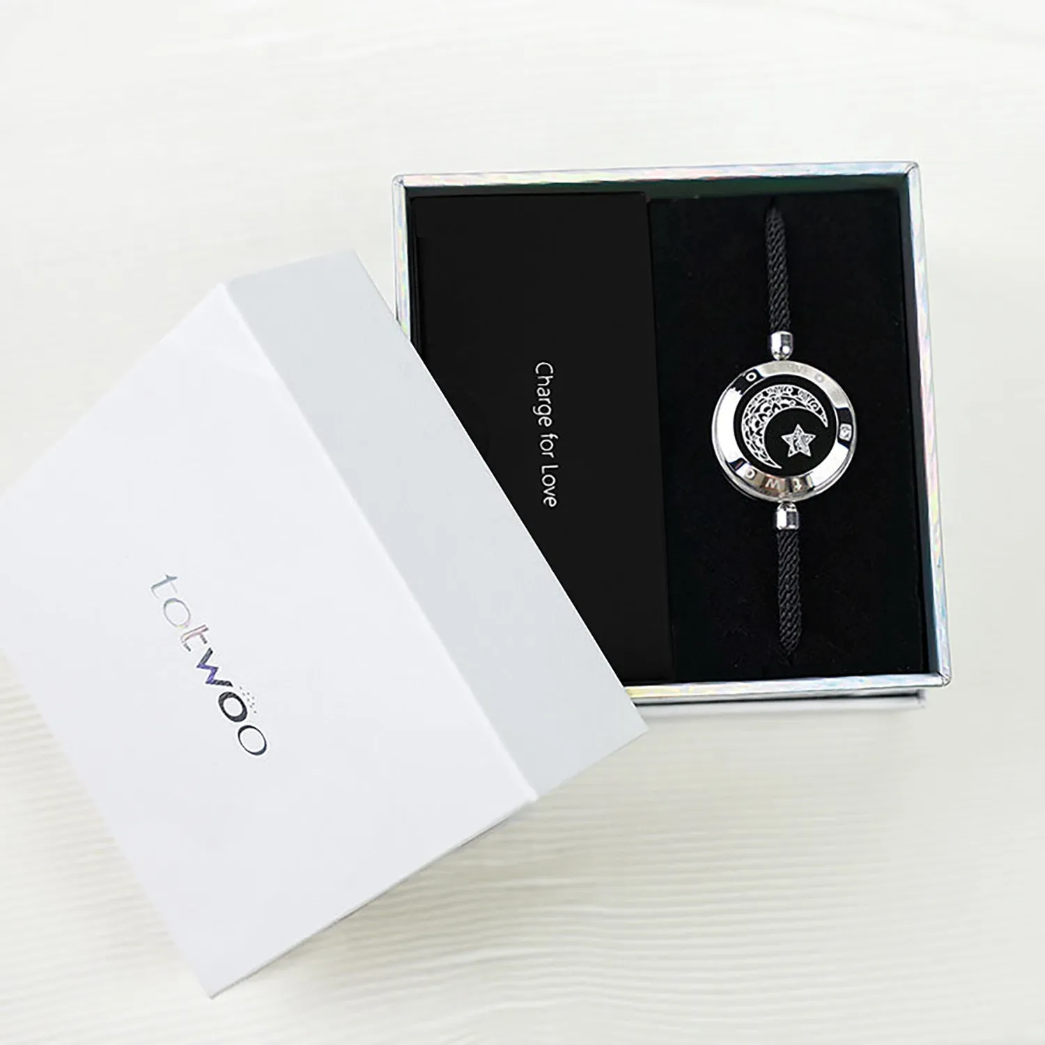 Moon Touch Bracelet with Milan Rope Single(Silver)