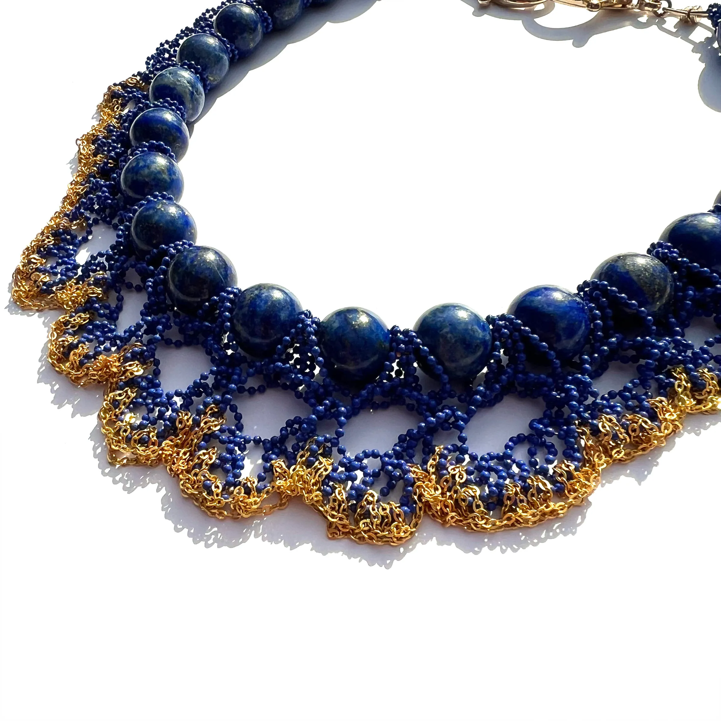 MPR x THE IMAGINARIUM: Lapis   Crochet Chain Mix Necklace