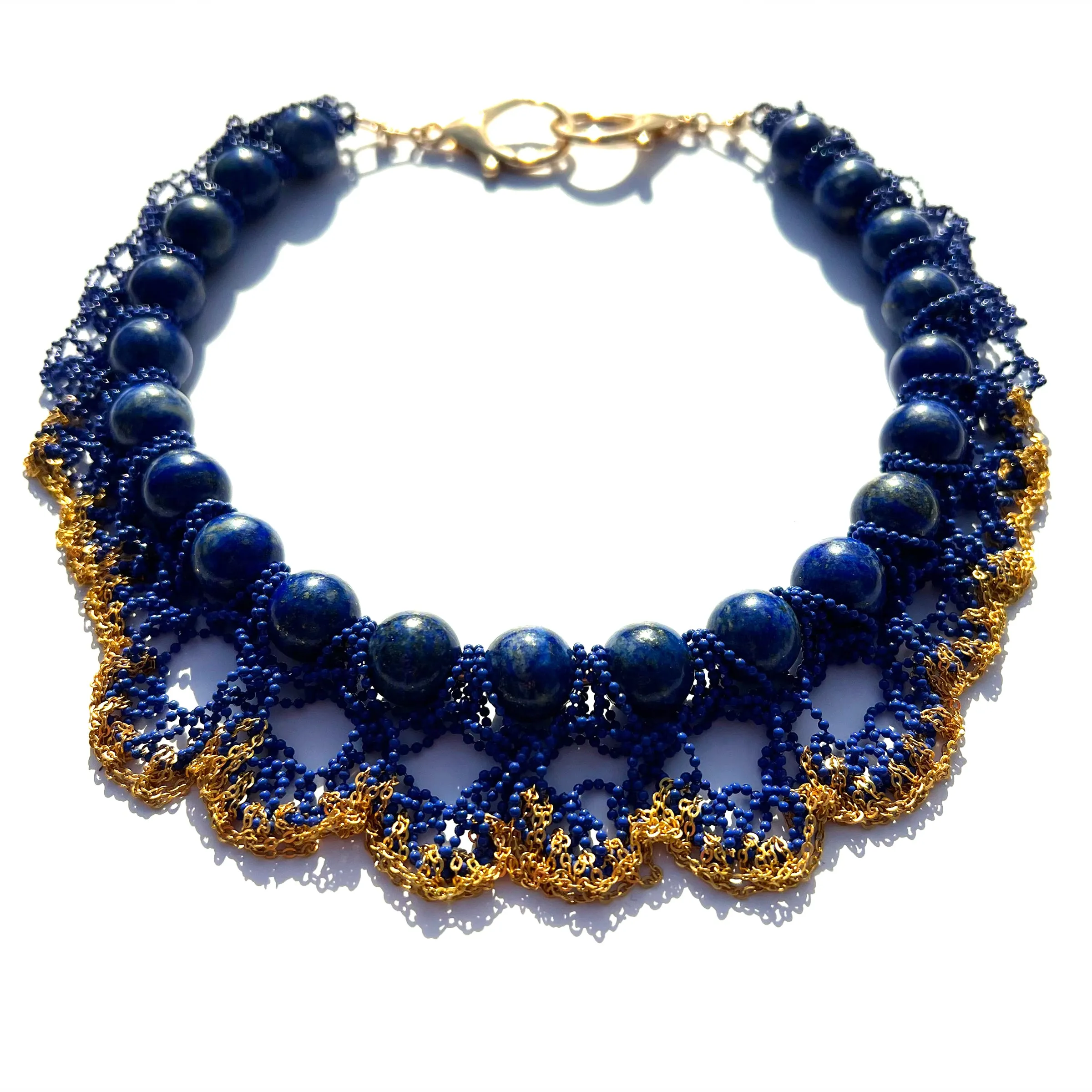 MPR x THE IMAGINARIUM: Lapis   Crochet Chain Mix Necklace