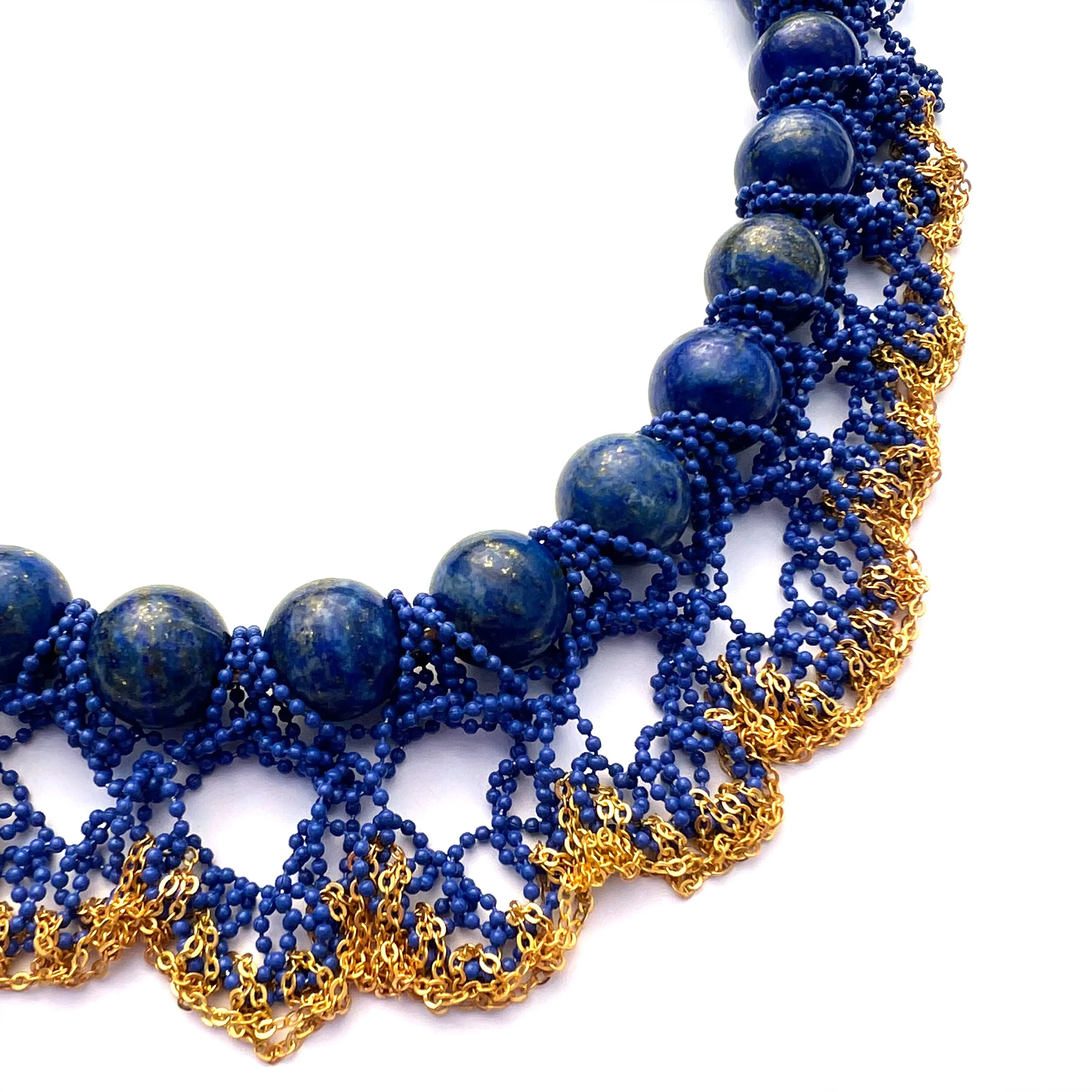 MPR x THE IMAGINARIUM: Lapis   Crochet Chain Mix Necklace