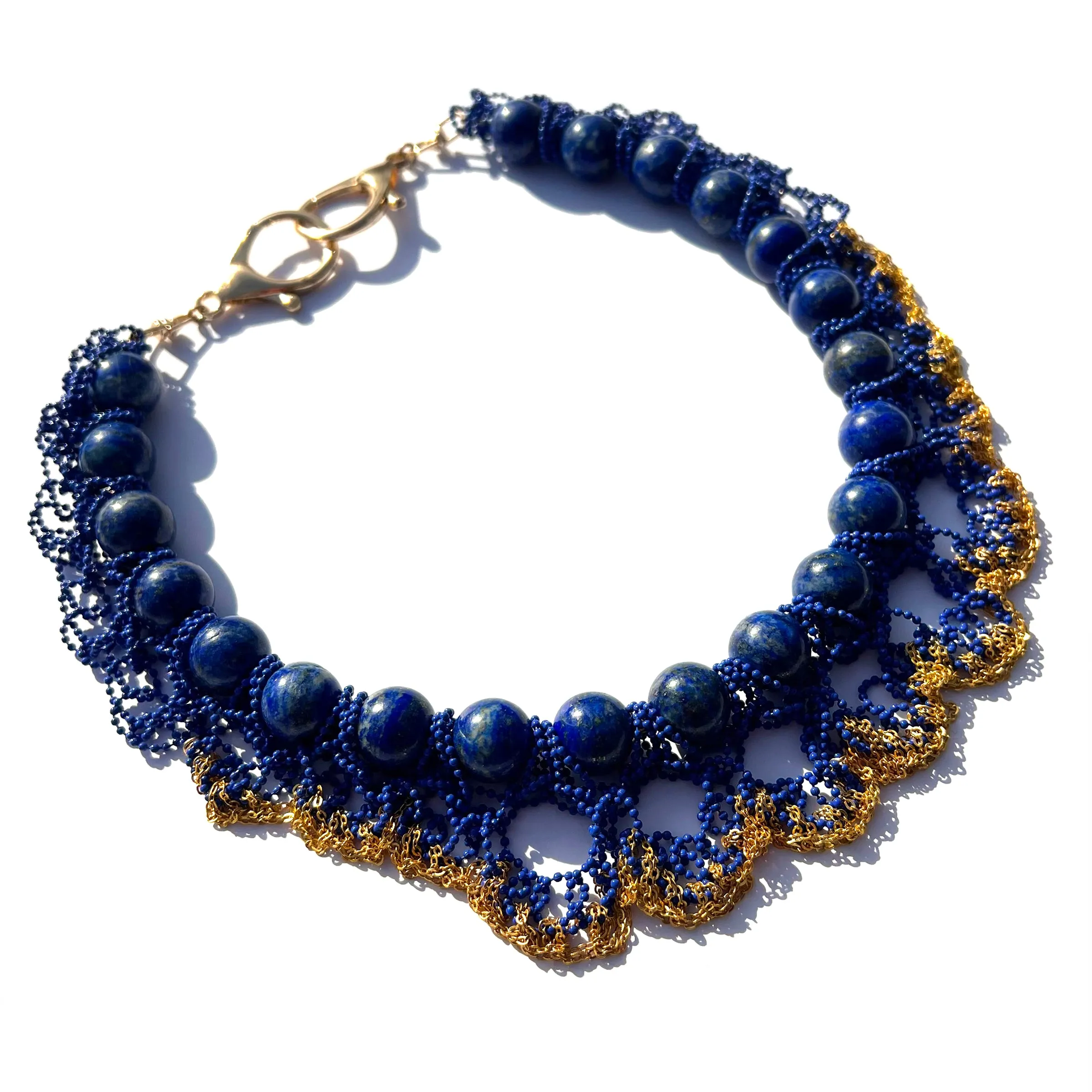 MPR x THE IMAGINARIUM: Lapis   Crochet Chain Mix Necklace