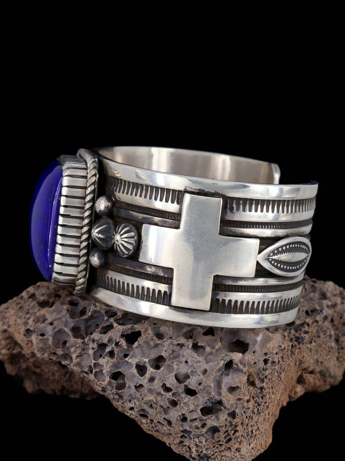 Native American Jewelry Lapis Cuff Bracelet