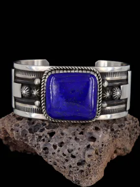 Native American Jewelry Lapis Cuff Bracelet