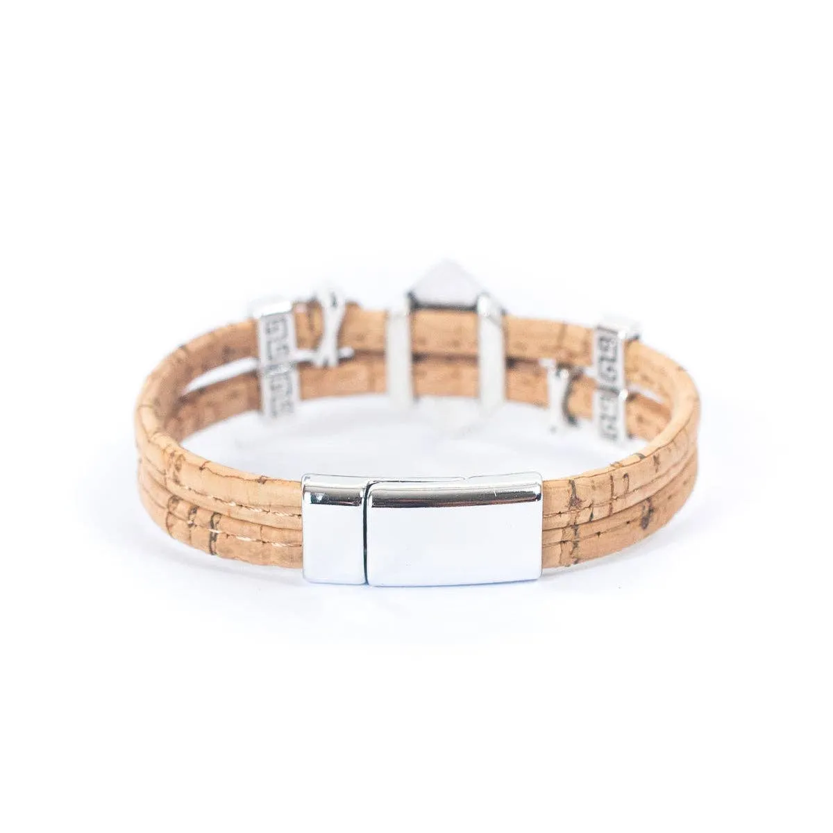 Natural Cork Handmade Women's Bracelet BR-480-5