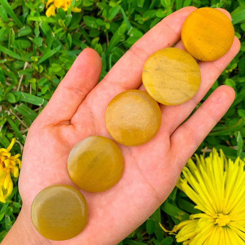 Natural Gemstone Disc Stone - Worry Stone