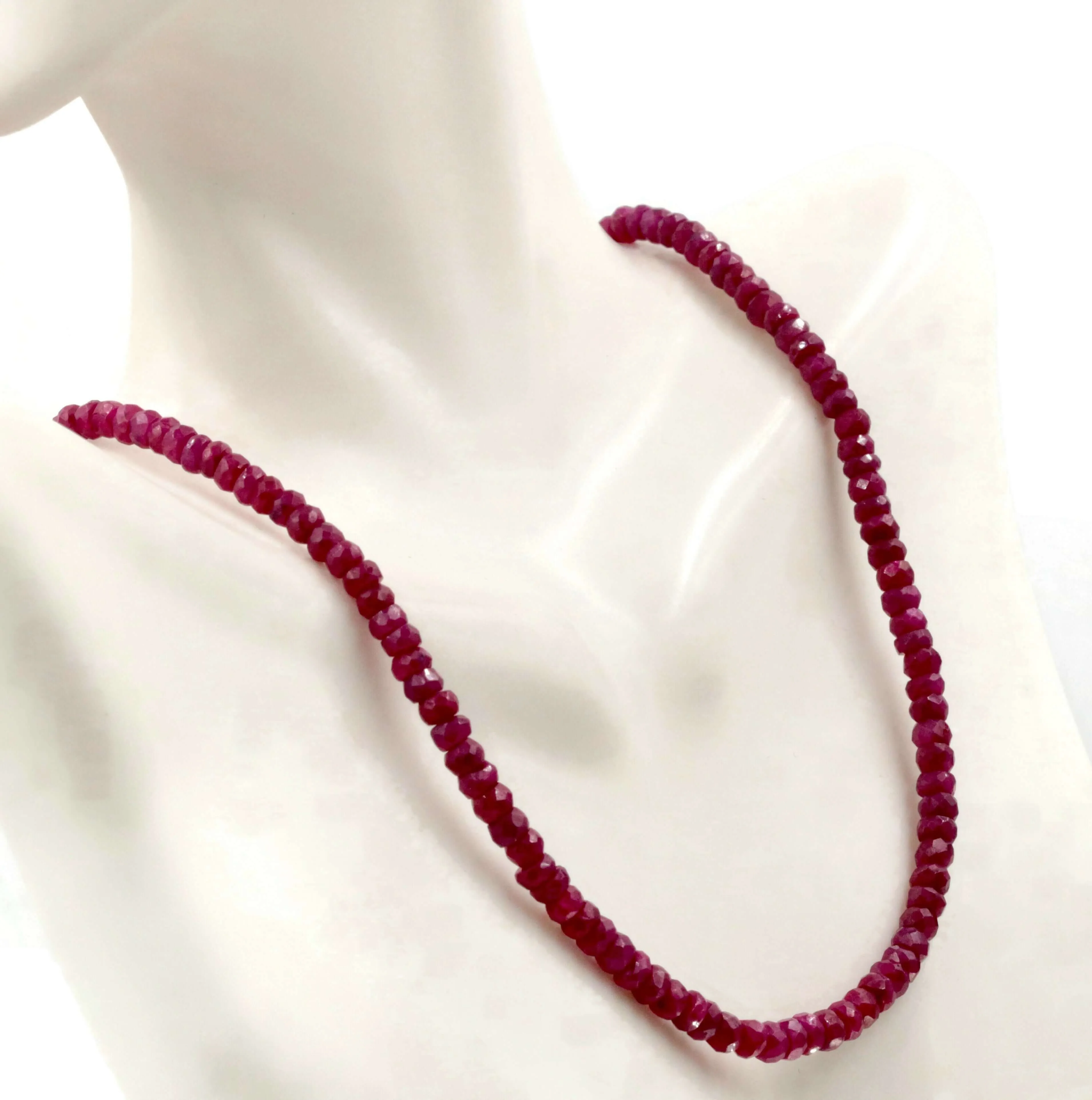 Natural Ruby Necklace Red Ruby Necklace July Birthstone Ruby Beads Red Gemstone beads Ruby stone beads SKU:6142173