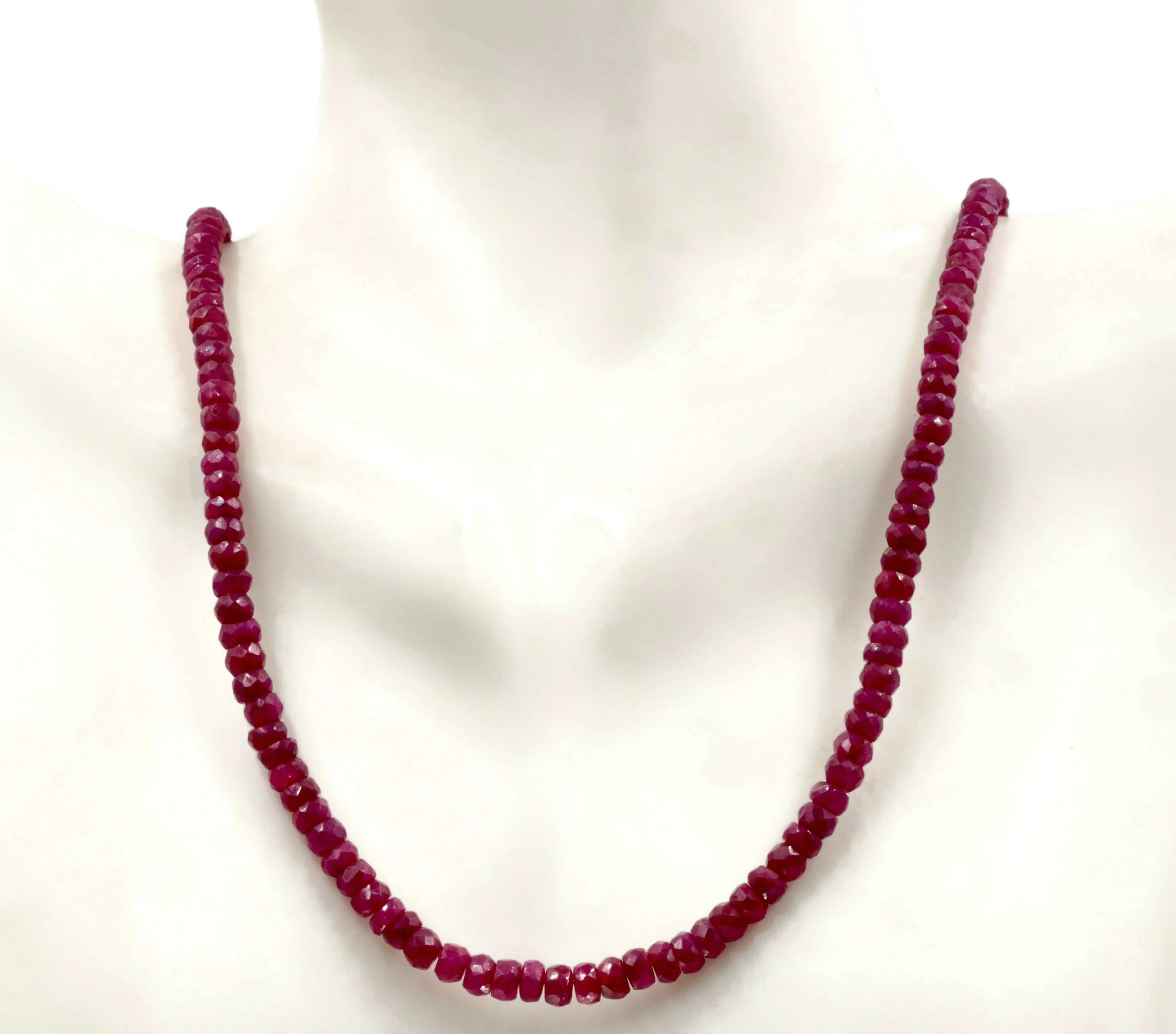 Natural Ruby Necklace Red Ruby Necklace July Birthstone Ruby Beads Red Gemstone beads Ruby stone beads SKU:6142173