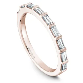 Noam Carver Baguette Diamond Wedding Band in Rose Gold