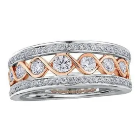 One Carat Diamond Two Tone Eternity Ring