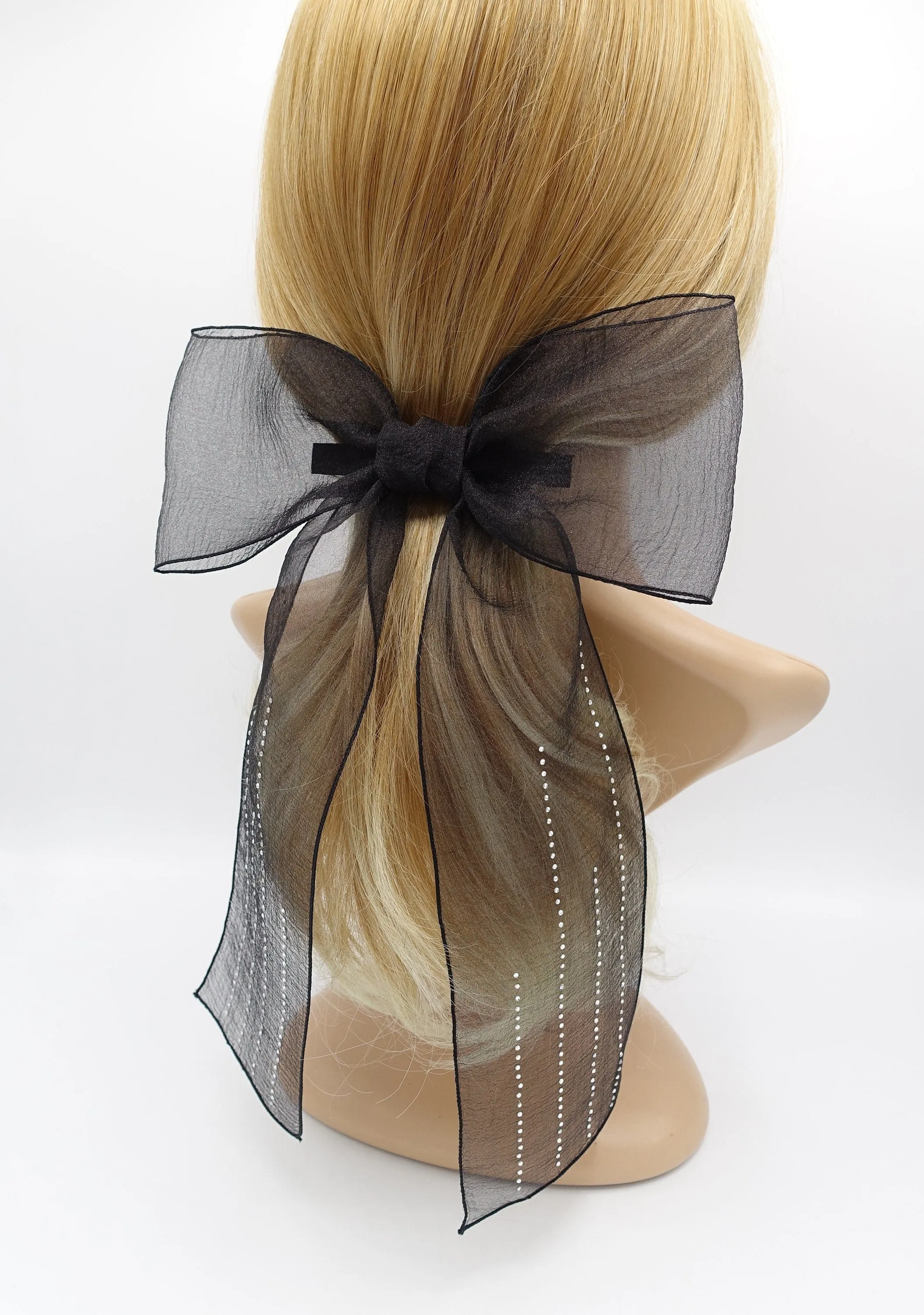 organza bling hair bow large sytlish hair bow for women