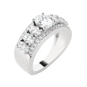 Oval Lab Grown Diamond Anniversary Ring