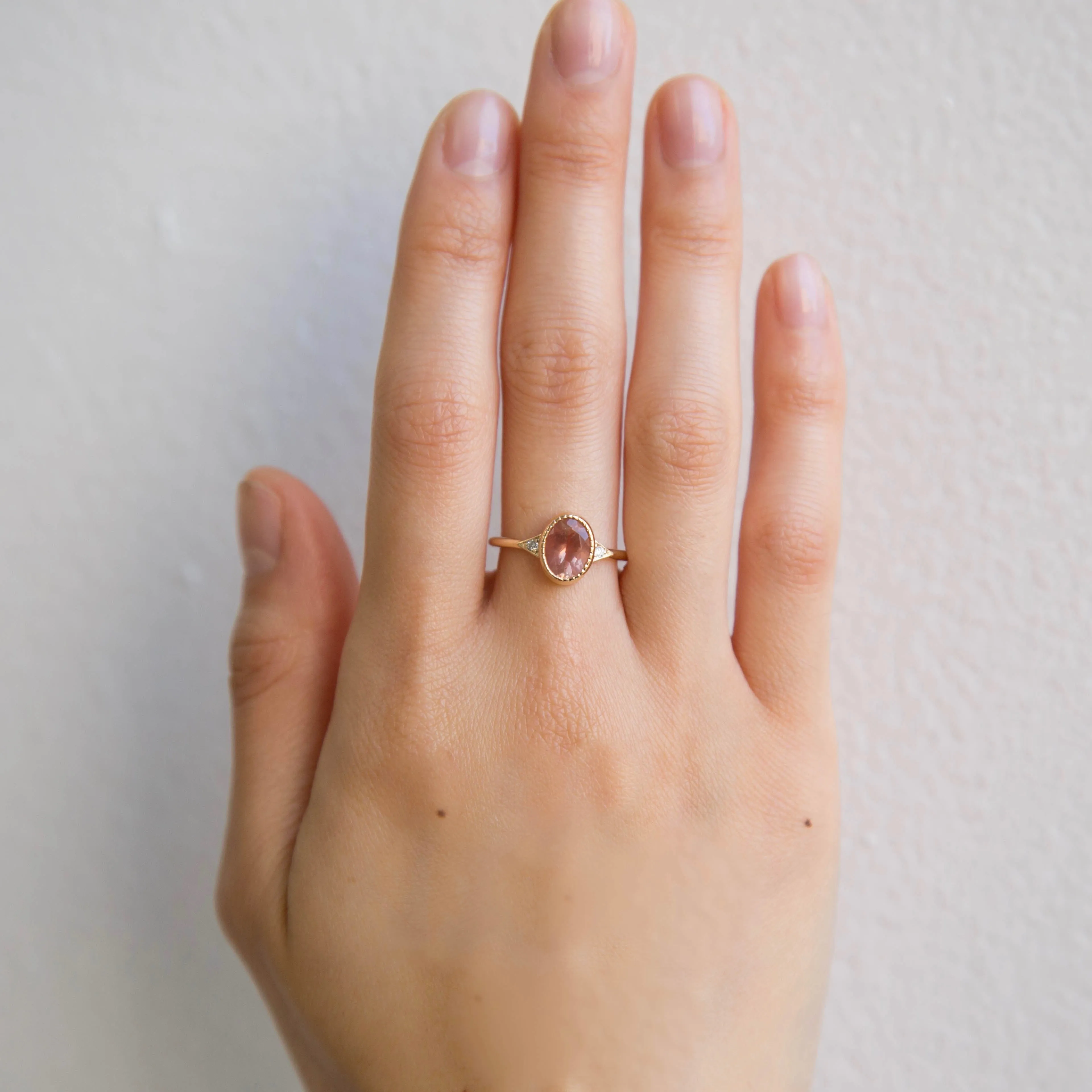 Oval Large Sunstone Deco Ring