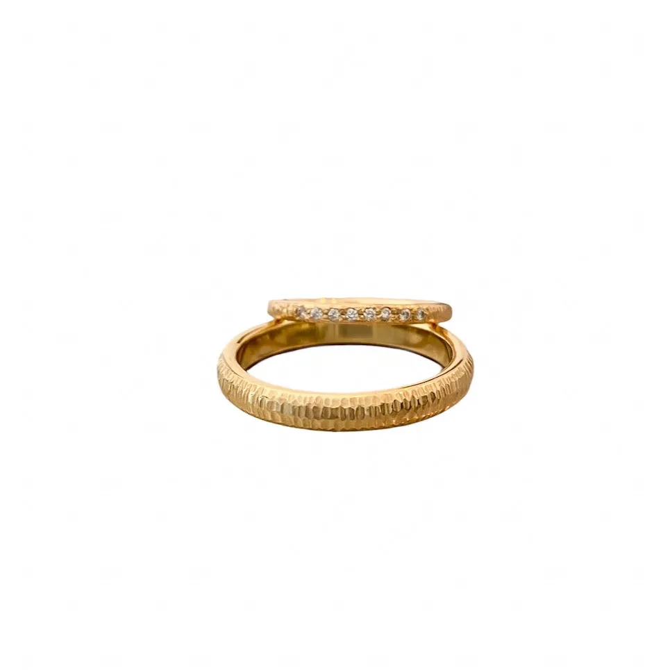 Pavement Diamond 14 kt gold ring