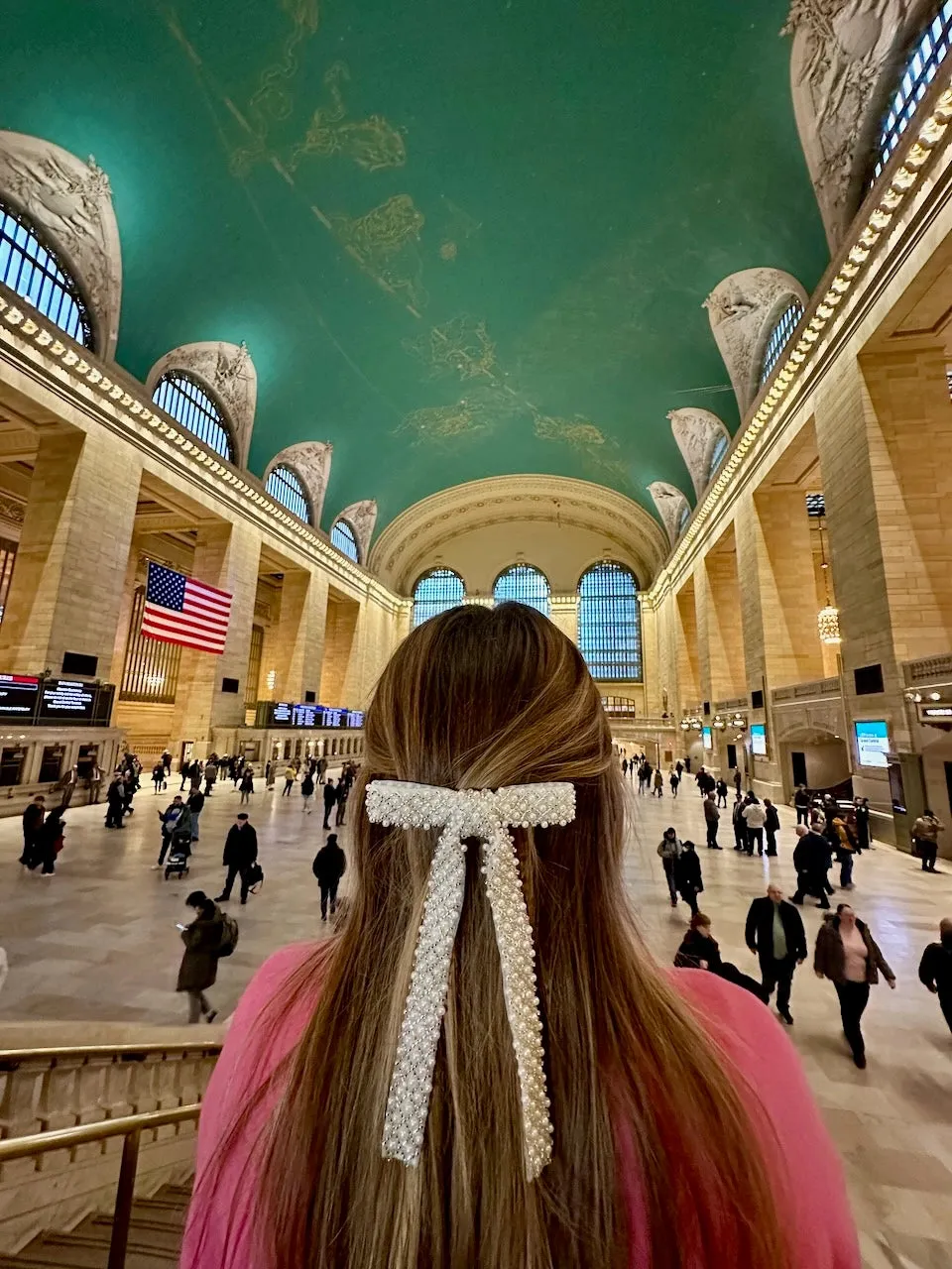 Pearl Embellished Hair Bow Barrette